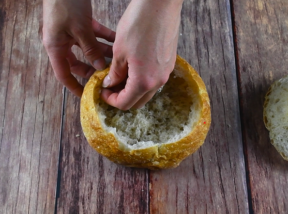 Antipasti Salad Bread Bowl - Step 1